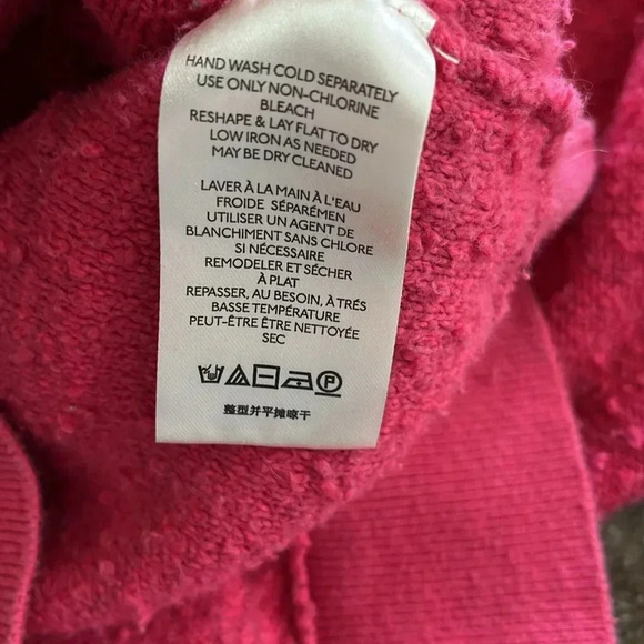 Free People Found My Friend Pullover Pink Fuzzy Soft Crewneck Sweatshirt Small - Picture 11 of 13